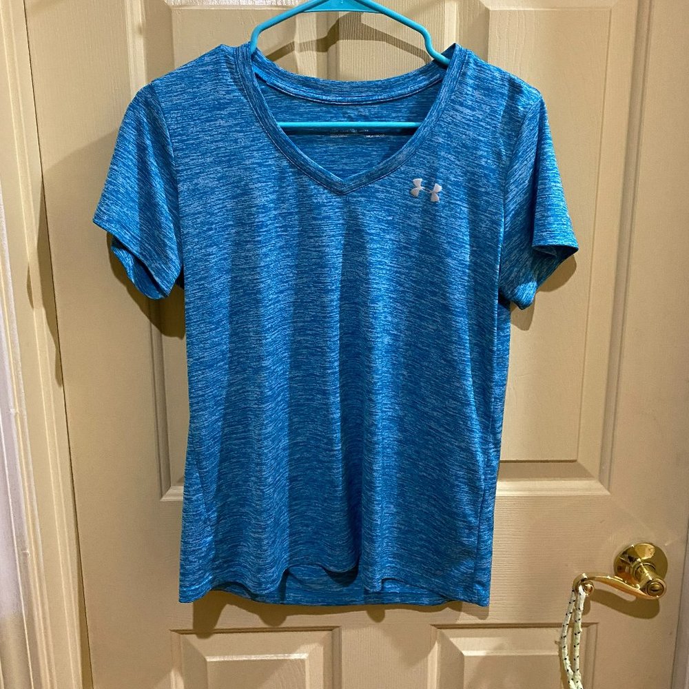 Heat Gear medium turquoise short sleeve tee